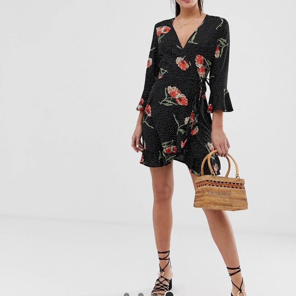 Asos wrap floral dress